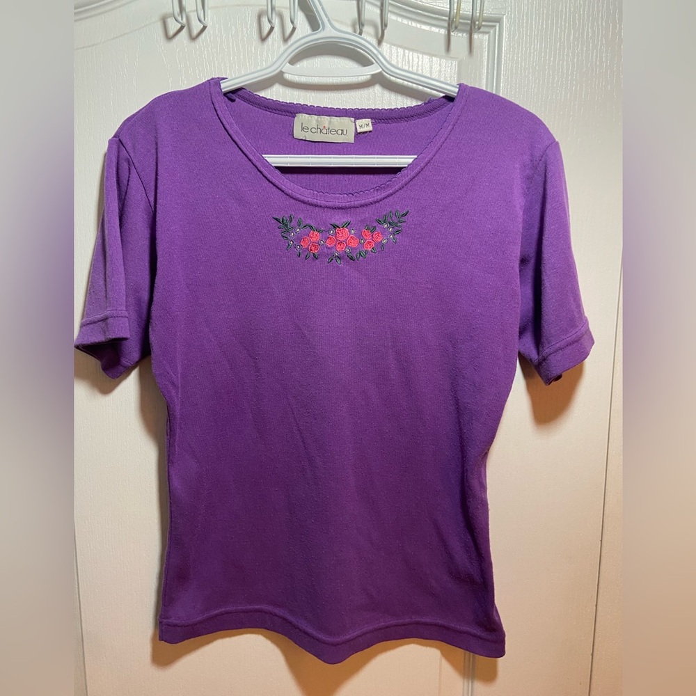 Women’s Vintage Retro 90s Le Chateau Purple top